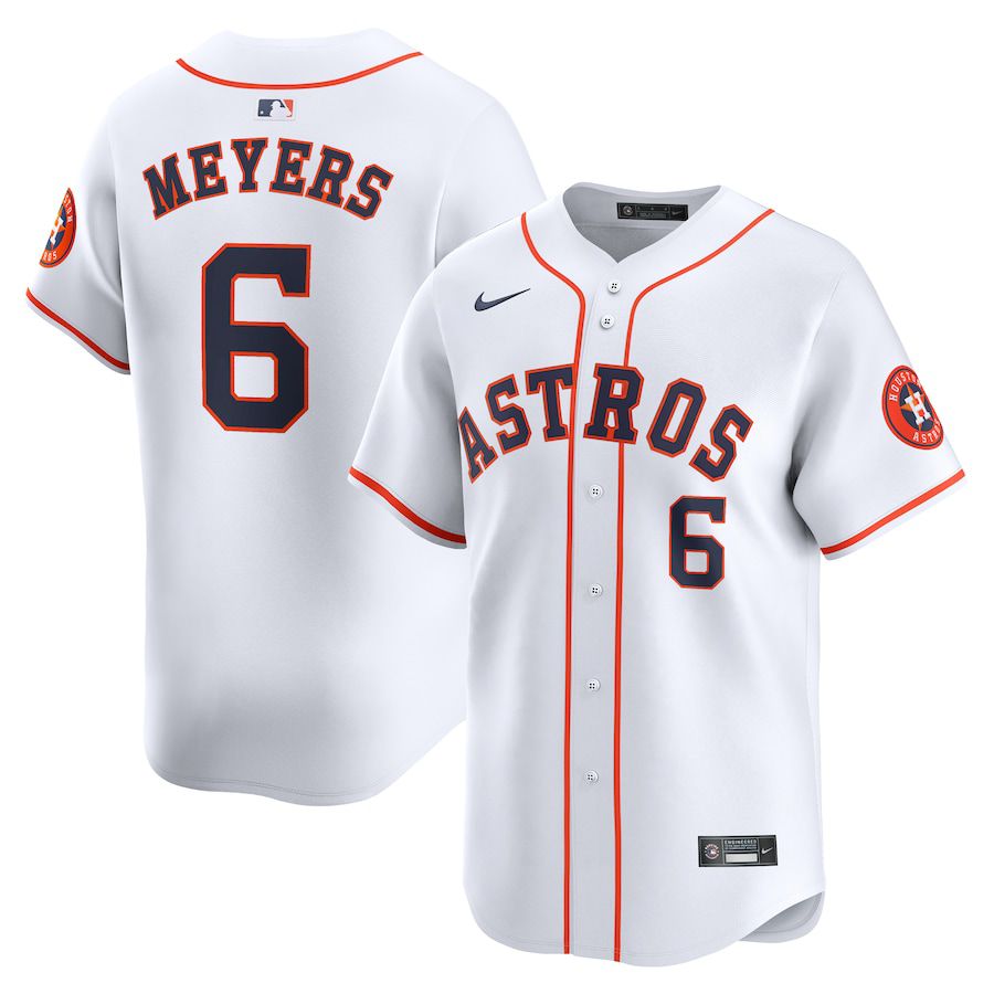 Men Houston Astros #6 Jake Meyers Nike White Home Limited Player MLB Jersey->houston astros->MLB Jersey